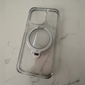 Translucent Case for iPhone 15 Pro with Kickstand